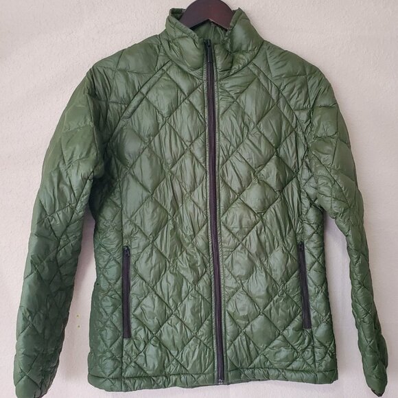 Rainforest Green Women's Polyester Thermoluxe Sz Small Puffer Jacket - Picture 1 of 9